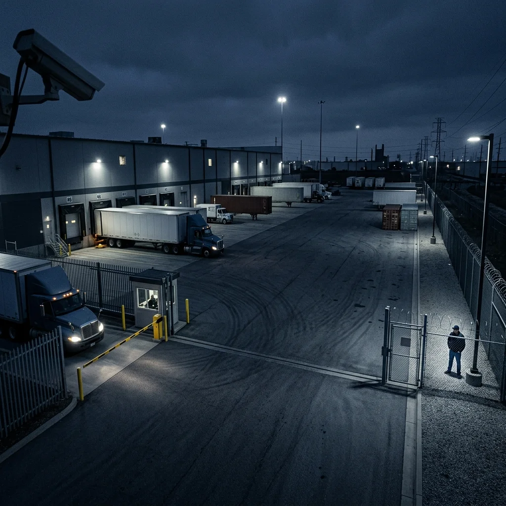 Feed digital da câmera analítica industrial com detecções HUD